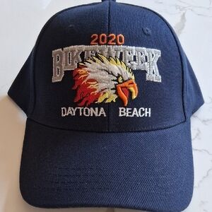 Daytona Beach 2020 Bike Week Navy Blue Cap with embroidered eagle
